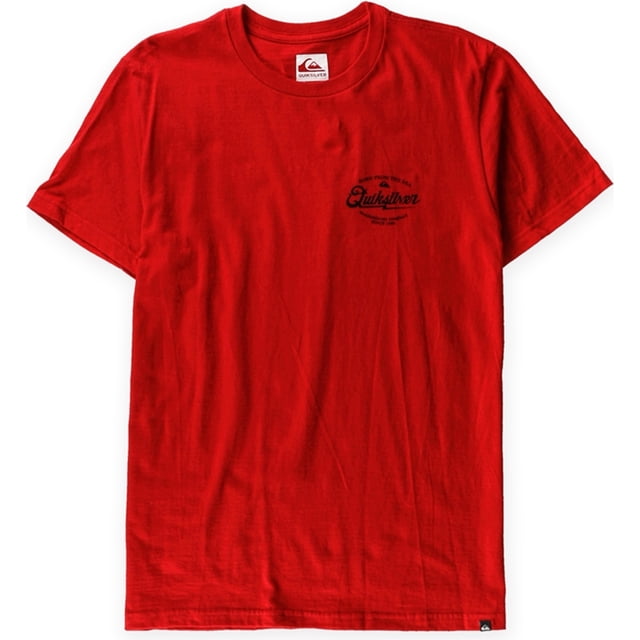 Camiseta gráfica Quiksilver Last Hurray para hombre roja mediana