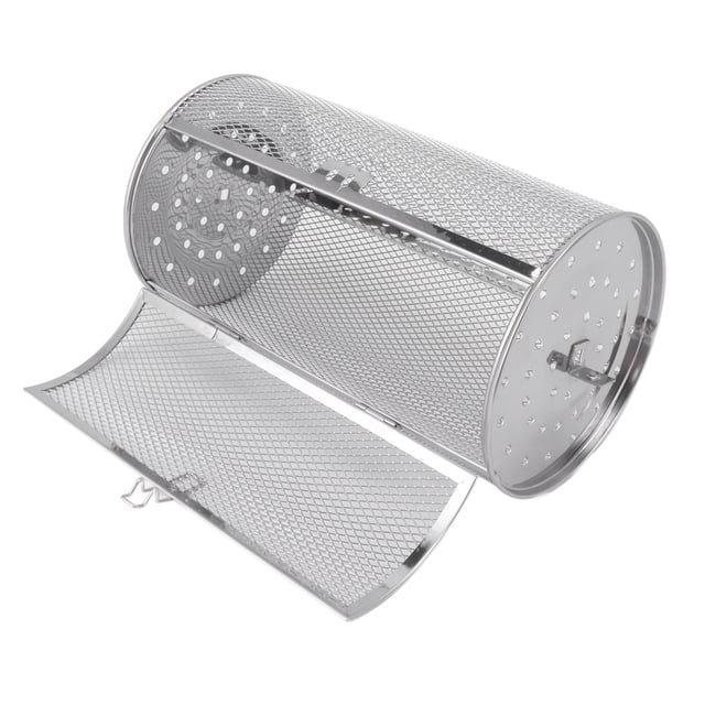 Cesta Rodante Para Asar, Malla Giratoria De Acero Inoxidable Para Barbacoa De 360 grados Para Verduras, Puerta Móvil, Ideal Para Nueces Secas De Maní