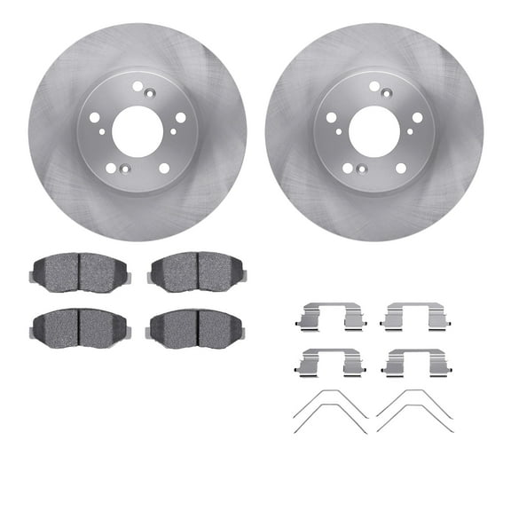 Dynamic Friction Company Front Brake Rotors with 5000 Advanced Brake Pads includes Hardware 6512-59298