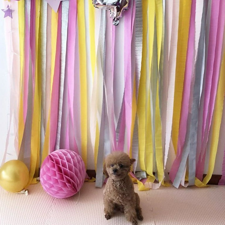 3pcs Crepe Paper Streamer Wedding Festivals birthday decor Hanging Party  Streamers Decorations Kit Baby Bridal Shower Supplies