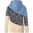 thumbnail image 4 of Sudaderas con capucha para mujer, cuello redondo, casual, manga larga, bloques de color, sudaderas con capucha, suéteres, tops de otoño Levamdar WRMH-1664-51, 4 of 5