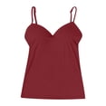 thumbnail image 2 of Tank Top with Built in Bra for Women Womens Daily Solid Camisole Bra Undershirt Sexy Adjustable Straps With Breast Cup Sleeveless Tank Top, 2 of 3