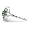 thumbnail image 5 of Auriga Fine Jewelry 925 Sterling Silver Rhodium Plated Tsavorite Ring for Women Size 7, 5 of 6