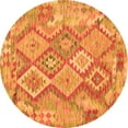 thumbnail image 1 of Ahgly Company Indoor Round Abstract Orange Contemporary Area Rugs, 8' Round, 1 of 1