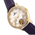 thumbnail image 3 of Empress EMPEM2705 Quinn Womens Semi-Skeleton Dial Leather Band Watch - Purple, 3 of 3