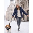 thumbnail image 2 of Wantdo Women's Recycled Winter Coats Waterproof Winter Jacket Hooded Fleece Jacket Outerwear Coat Navy XL, 2 of 10