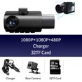 thumbnail image 3 of OBDPEAK Full HD 1080P Car DVR Dashcam 3 Cameras WDR Night Vision Dual Lens Rearview Cam Reverse Auto Video Recorder 24H Parking, 3 of 5