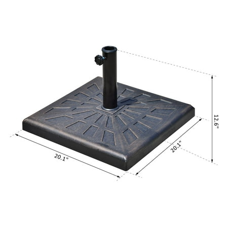 20 Square Patio Umbrella Base Outdoor Resin Parasol Stand Market Holder Deck Bronze Canada - Patio Umbrella Base Canada 20 Square Patio Umbrella Base Outdoor Resin Parasol Stand Market Holder Deck Bronze Canada - Patio Umbrella Base Canada