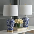 thumbnail image 4 of JONATHAN Y Jennifer 25.75" Ceramic/Metal LED Table Lamp, Blue/White (Set of 2), JYL1073A-SET2, 4 of 6