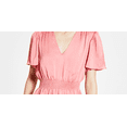 thumbnail image 6 of Bar III Womens V Neck Flutter Sleeve Top Coral Rose L, 6 of 6