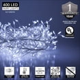 thumbnail image 2 of Wintergreen Lighting LED Fairy String Lights, Plug In Bedroom Fairy Lights, 400 Fairy Lights, 8.2 Ft Strand Length (Cool White Lights on Silver Wire), 2 of 3