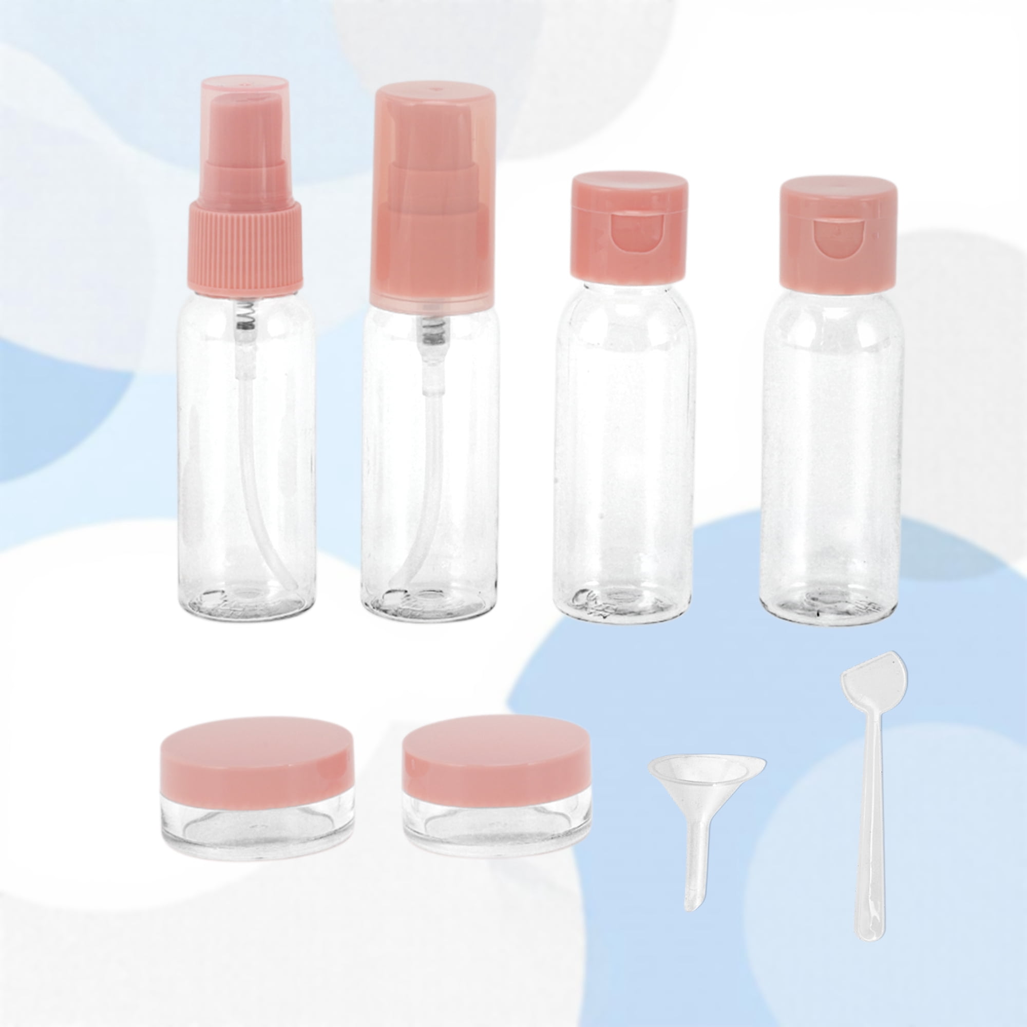 Unique Bargains Portable Travel Container Set 6 Pcs for Travel and Storage Pink