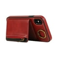thumbnail image 2 of Allytechgroup Stylish iPhone XS/ iPhone X Wallet Case, Secure Phone Case for Apple iPhone XS/ iPhone X, Multi-functional and Durable, Ring Holder Hand Wrist Stand Shockproof Case for Women Men, Red, 2 of 7