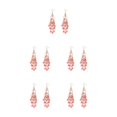 thumbnail image 1 of Guardurnaity Pendientes bohemios para mujer, gotas elegantes y de moda, cuentas coloridas, pendientes colgantes, rojo sandía Type2 NO2, 1 of 6