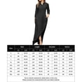 thumbnail image 2 of Vestido Vestido largo informal para mujer, holgado, con cuello vuelto, vestido clásico, traje de calle Ygjytge Negro T M para Mujer, 2 of 7