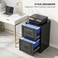thumbnail image 4 of HOMCOM 2 Drawer File Cabinet with Lock, Vertical Filing Cabinet, Black, 4 of 10