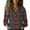 038_Blue, variant on Button Down Shirts for Women Trendy Plaid Patchwork Cotton Casual Long Sleeve Shirt Vintage Turn Down Collar Blouse Tops for Women Trendy