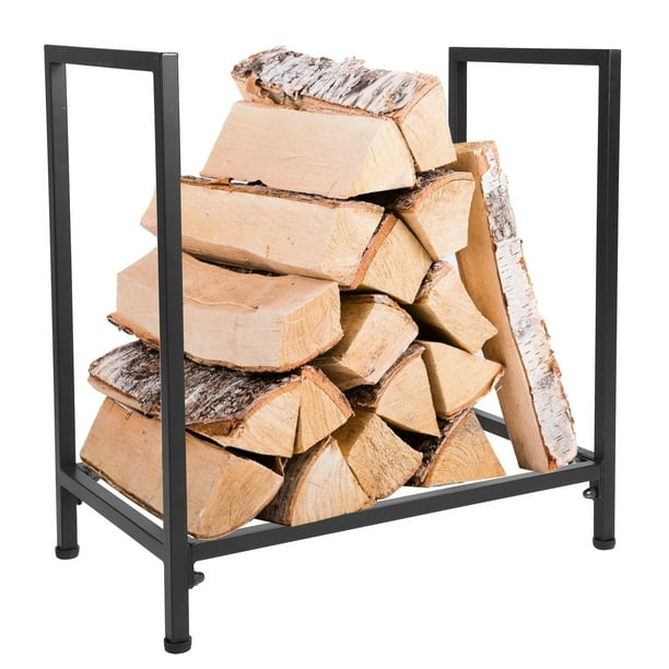 LYUMO Firewood Holder Metal Wood Log Stand Indoor Outdoor Firewood Rack