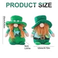 thumbnail image 3 of St Patrick’s Day Gnome Plush Doll Irish Lucky Shamrock Hanging Tiered Tray Decor, 6 x 5 in, Mr, 3 of 9