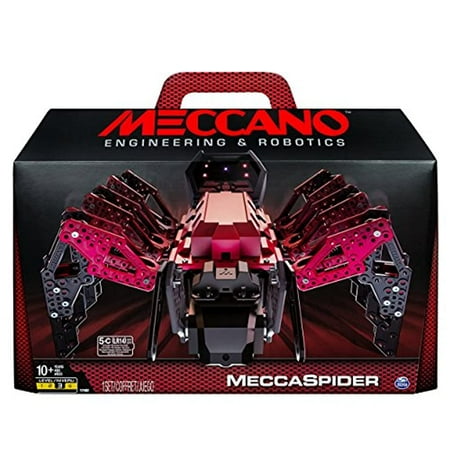 Meccano Erector MeccaSpider Robot Kit for Kids to Build STEM Toy with Interactive Built in Games and App Infrared Remote Control