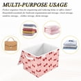 thumbnail image 7 of Large Fliplid Foldable Storage Bin Boxes Cubes Baskets with 2 Handles for Clothes Books 16.5x12.6x11.8 Inch Red Bows and Polka Dots, 7 of 7