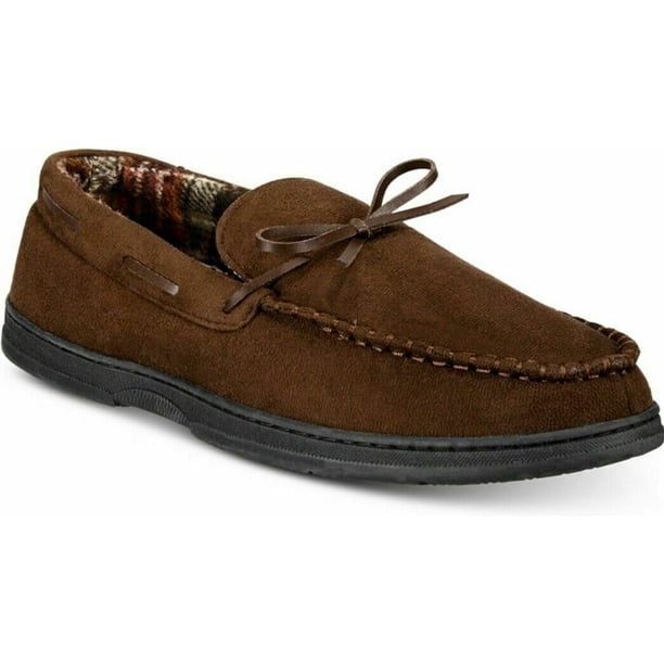 FOOT FEDERATION MOC-TOE MEN'S LEATHER SLIPPER BROWN
