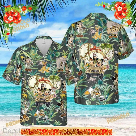 Disney Animal Kingdom Mickey And Friends Funny Hawaiian Shirt