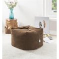 thumbnail image 2 of Posh Living Magic Pouf 3-in-1 Chenille Fabric Bean Bag Chair in Brown, 2 of 7