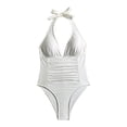 thumbnail image 6 of COMVALUE Womens Tummy Control Swimsuits One Piece Modest Bathing Suit Curvy Full Coverage Swim Suits (White, S), 6 of 9