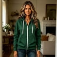 thumbnail image 6 of Sewkxo Womens Zip Up Hoodies Long Sleeve Fall Oversized Sweatshirts Y2K Jacket with Pockets 2026 Fashion Clothes,Dark Green M, 6 of 7