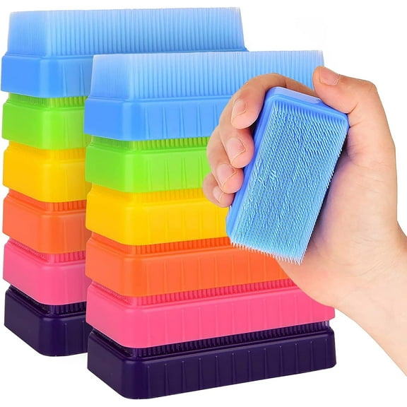 Special Supplies Therapressure Therapy Brush for Occupational and Sensory Brushing, 12 Pack, Stimulating and Calming Tools for Kids and Adults, Soft Flexible Bristles, Latex Free