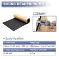 thumbnail image 2 of Unique Bargains 590mil 15mm 0.46sqft Car Sound Deadening Mat Closed Cell Foam Heat Shield Material Self Adhesive for Hood Boat Engine Cover 118.11"x19.69" Black, 2 of 7