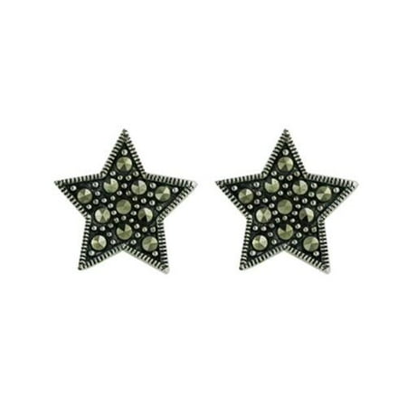 Vera and Co 2M-2225Z Sterling Marcasite Star Earrings