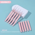 thumbnail image 2 of Juego de pinceles para uñas ZEOHBETY Metallic, 5 piezas, nailon rosa, 2 of 7