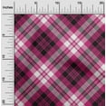 thumbnail image 2 of oneOone Viscose Chiffon Magenta Fabric Tartan Dress Material Fabric Print Fabric By The Yard 42 Inch Wide, 2 of 4