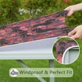 thumbnail image 6 of Dachshund Dog and Flower Floral Square Fitted Tablecloth with Elastic Edge,Square Table Cover,Washable Elastic Table Cover for Home Kitchen Party Decor 34"x34", 6 of 6