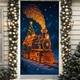 thumbnail image 5 of Hometravel Christmas Door Curtain Decor, Holiday Scene Background Door Cover, Festive Entryway Decorations for Home, Party Settings, 5 of 6