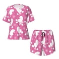 thumbnail image 4 of Naloa Cute Poodle Dog Women's Short-Sleeved Pajama Set, Loungewear, Summer pajamas, Breathable Cozy - Small, 4 of 9