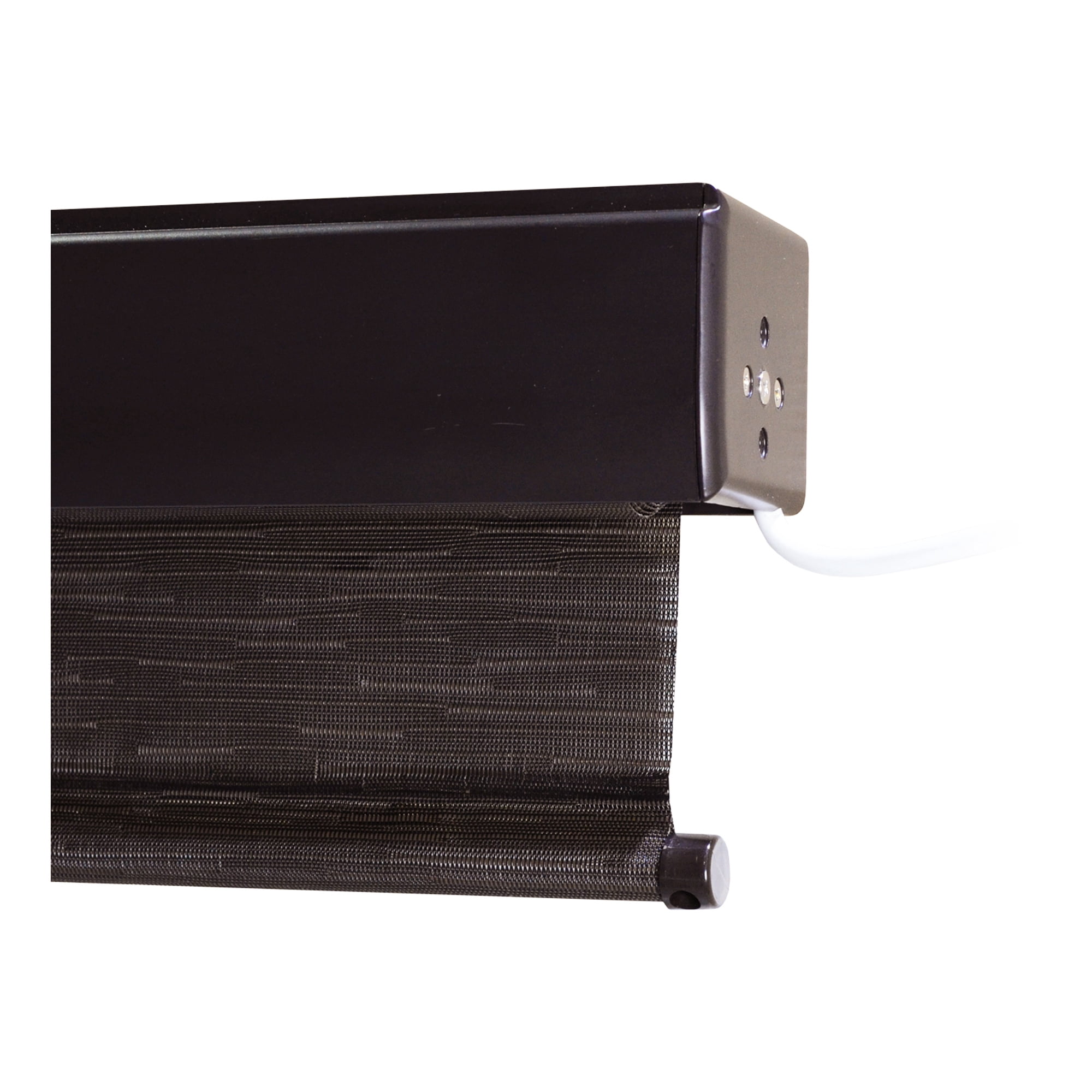 Keystone Fabrics Motorized PVC Outdoor Patio Sun Shade 4ft Wide (Dark Brown)