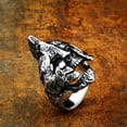 thumbnail image 3 of HOOUN Vintage Spartan Mask Skull Ring Stainless Steel Gothic Helmet Skull Punk Ring-9, 3 of 6