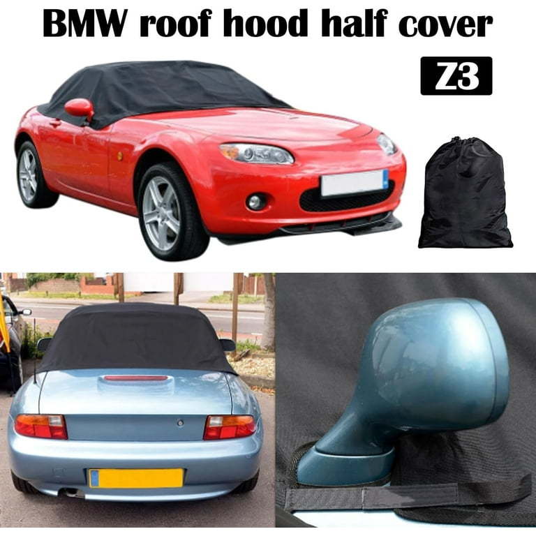 Mustang Car Cover Half Car Cover For BMW Z3/Z4 - Waterproof UV-Resistant Roof Top Cover, Fits Like A Glove UV Resistant Car Top Tarp