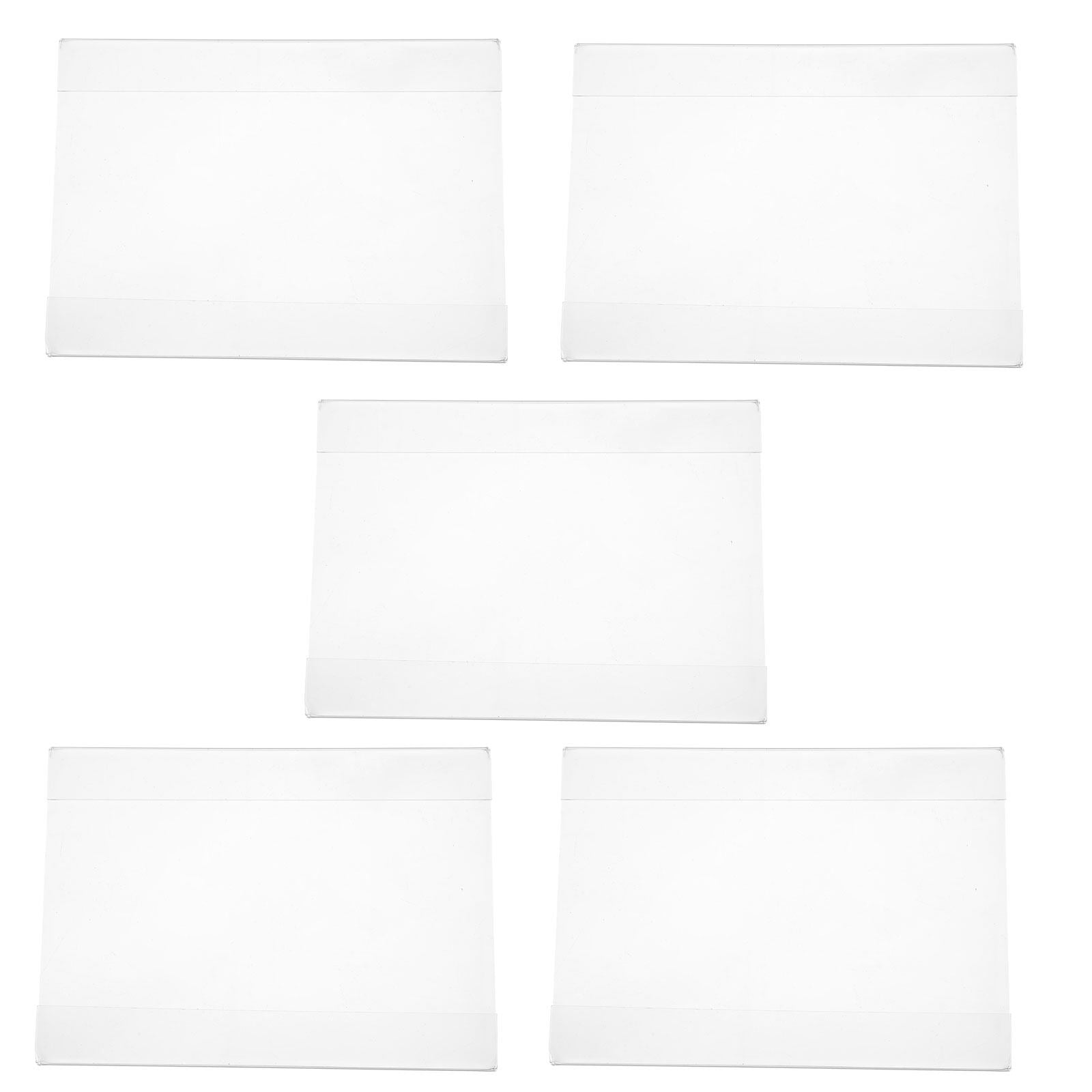 5pcs Acrylic Price Display Holders Clear Retail Label Holders Shelf Price Tag Holders