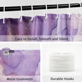 thumbnail image 5 of Purple Marble Shower Curtain, Abstract Lavender Gold Fabric Shower Curtains for Bathroom, Modern Elegant Ombre Watercolor Ink Art Decor Bathroom Curtains Shower Set with Hooks, 72 x 72, 5 of 6