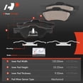 thumbnail image 5 of A-Premium Front Ceramic Disc Brake Pads Set Compatible with Ford and Mercury Models - Escape 2011-2012, Mariner 2011, 4 Pcs, 5 of 5