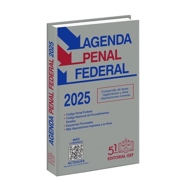 Libro Agenda Penal Federal 2025 Tapa Blanda, Autor Ediciones Fiscales Isef, Editorial Ediciones Fiscales Isef