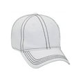 thumbnail image 1 of Superior Washed Cotton w/ Heavy Contrast Stitching Low Profile Caps, White Gray, 1 of 1