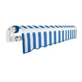 thumbnail image 3 of Awntech 8 Ft Maui Manual Heavy Duty Patio Retractable Awning (96in x 9.25in x 78in), Bright Blue/White Stripe, 3 of 9