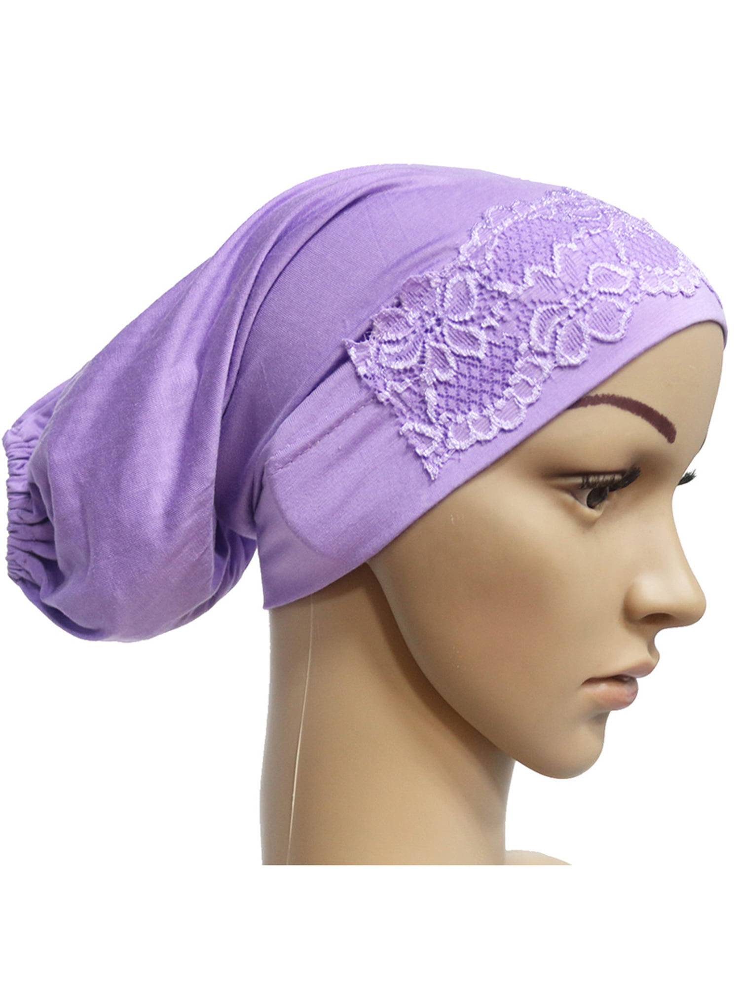 Muslim Hijab Lace Underscarf Womens Cap Islam Bonnet Hats Headband Headwear Arab 