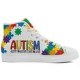 thumbnail image 4 of Aidianart Womens Autism Awareness High Top Shoes High Top Canvas Sneakers Size 10, 4 of 5