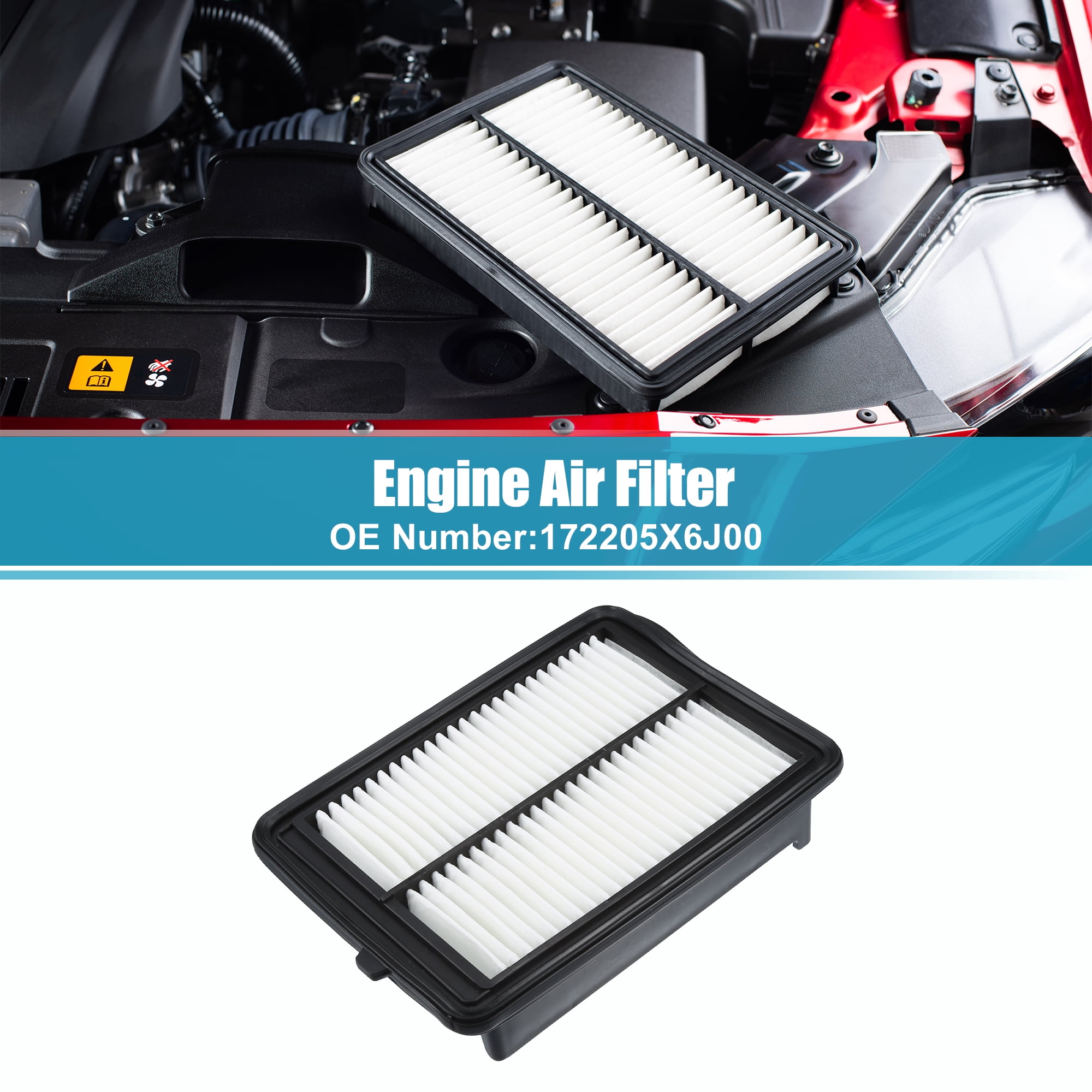 Unique Bargains Car Engine Air Filter Replacement for Honda Odyssey RC1 RC2 No.172205X6J00
